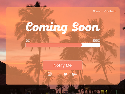 Coming Soon design ui ux