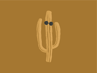 Cactus Face arizona brush cacti cactus cactus glasses desert design drawing grain illu illustration plant saguaro scatter texture vector