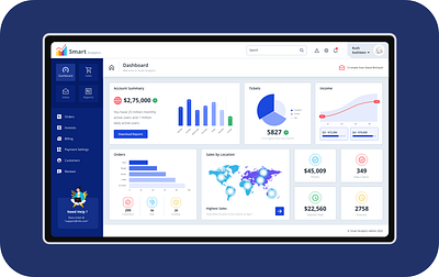 Smart Analytics admin admin dashboard adobe photoshop adobe xd dashboad dashboard ui