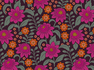 Wallpaper dreams design floral pattern flowers graphic design illustration illustration digital nature pattern procreate app repeatpattern wallpaper