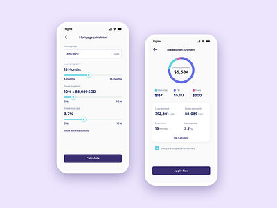Loan Calculator calculator dailyui loan mobile mobileapp ui