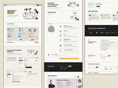 MD.online - Online platform for doctors. Landing page education landing page medicine ui ux web design