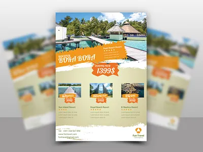 Travel Flyer Design corporate flyer design flyer flyer design graphic design modern flyer design print travel flyer
