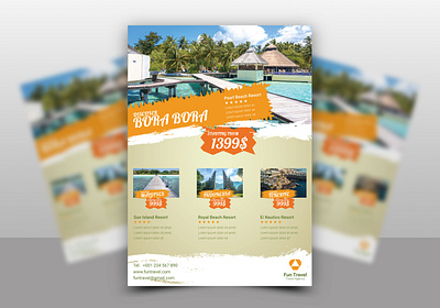 Travel Flyer Design corporate flyer design flyer flyer design graphic design modern flyer design print travel flyer