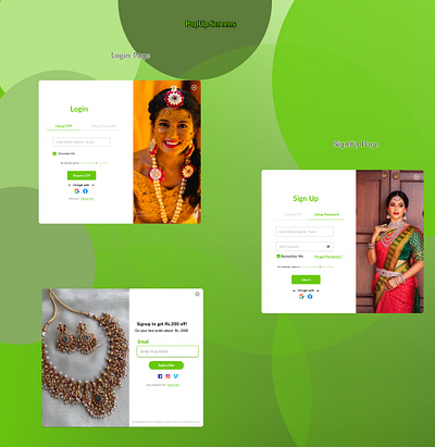 Login Pop Up UI Design design figm figma jewelery ui