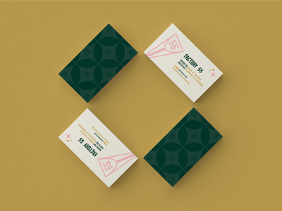 Factory 55 Business Cards branding business cards design graphic design logo print design stationery