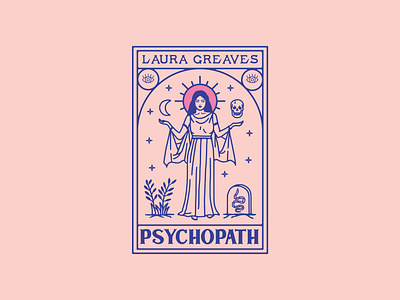 Psychopath badge design branding design graphic design hand drawn illustration logo logodesign typography vector vintage logo
