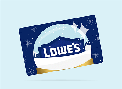 Lowe's Snowglobe 2021 Gift Card branding christmas colorful design gift cards illustration vector