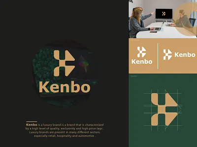 Kenbo Logo Design 3d app icon best logo designer branding business logo creative graphic design logo design logo folio logo inspiration logo maker logo type luxury brand minimalist logo professional retail ui