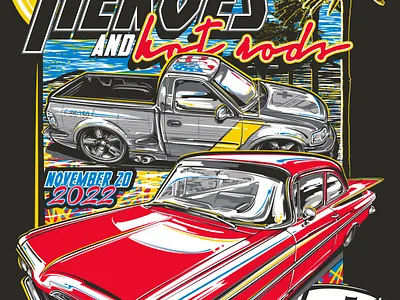 Heroes and Hot Rods 2 advertising automotive design graphic design illustration layout rendering vector