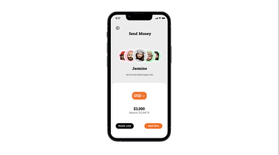 SEND MONEY app branding dailyui design illustration ui
