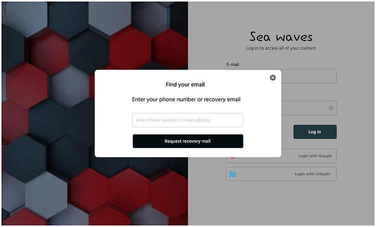 Forgot password page - Web UI / UX page design with Figma by Manojkumar ...