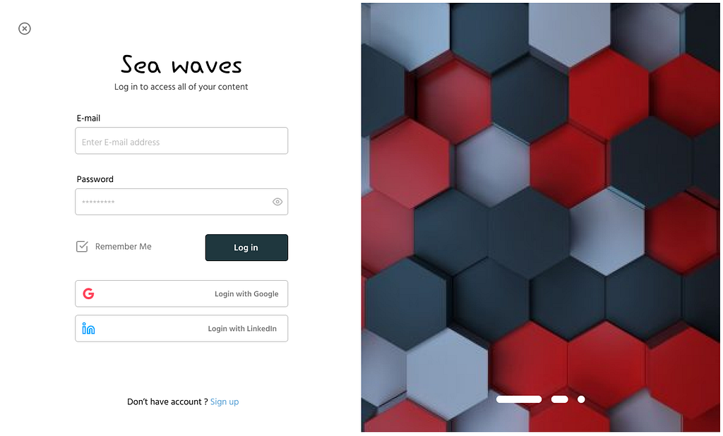 login page - Web UI / UX page design with Figma by Manojkumar ...