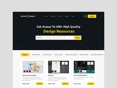 Design Janala Website Landing Page Design agency landing page creative agency ecommerce website landing page saas saas website ui design web app webdesign website design