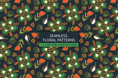 Seamless floral vector pattern backgrounds floral pattern graphic design illustration pattern seamless vector pattern