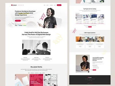 Freelancer Portfolio Landing Page figma freelancer landing page portfolio rahatulbd ui ux web design