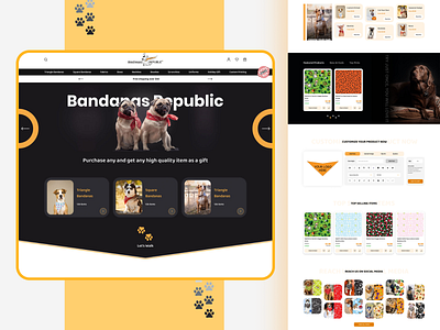 Dog Bandanas bandanas branding cloths cool custom dog fashion figma frontend development graphic design layout pet pet care photoshop prototype trend ui user experience user interface wireframe