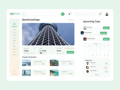 Traveling Dashboard adventure booking dashboard flight landing page tourism travel travel agent travel app travel tour traveler traveling traveling agency traveling dashboard traveling dashboard uiux trip trip planner uiux user interface vacation