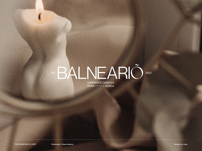 BALNEARIO/ Handmade candles aethetics brand branding candle design graphic design handmade identity logo minimal minimalism modern trend type typography ui vector