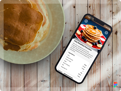 DailyUI Challenge Day 040 - Recipe #Day040 #DailyUI 040 breakfast concept daily daily ui dailyui dailyui challenge day 040 design easy figma illustration ios mockup pancake recipe ui uidesign ux