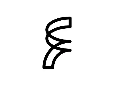 Monoline Letter F Logo abstract bold branding creative design flat letter f lettermark line work logo logo design logo mark mark minimalist monoline professional rounded simple