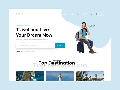 Travel Landing Page appdesign behance design digitalmarketing dribbble graphic design landingpage landingpagedesign nft ui uidesign uiins uiux userexperie userinterface ux uxdesign web webdesign website