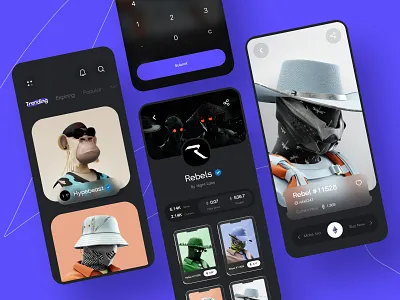 NFT Marketplace Mobile App appui appuiux marketplace ui nft nft marketplace mobile app nftappui nftmobileappui