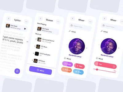 Arena Music Player App UI (Light Theme) design figma iran tehran ui ux