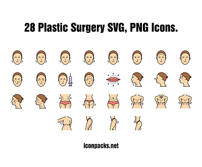 28 Plastic Surgery SVG, PNG Icons free icon set free icons free resources freebies icon pack icon set icons png icons svg icons