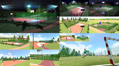 Syaskelevo sports ground design and renders 3d environment design sports ground design