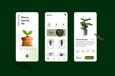 Plant shop app green plant app plant app design plant care plant mobile plant mobile ui plant shop plant ui ui ui design ui mobile app ui ux