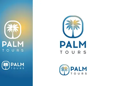 PALM Tours algeria annaba beach branding holidays logo negative space plane sea tourism travel