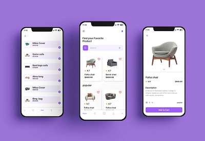 Furniture & Home Decor Mobile App UI UX Design app uxdesign