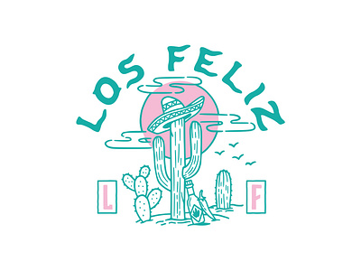 Los Feliz badge design branding design graphic design hand drawn hand drawn logo illustration logo old school typography vector vector drawing vintage goods vintage illustration vintage logo