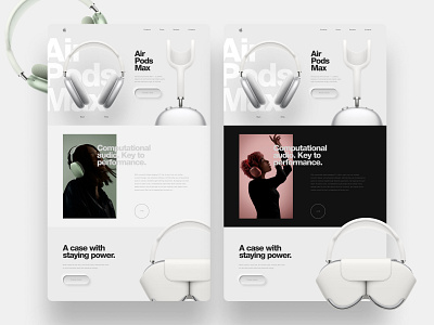 Air Pods Max Concept adaptive air pods design e commerce headphone landing page music online store product design responsive design ui uiux uiux design ux web design