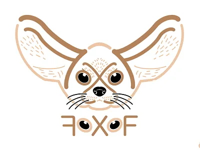#dailylogochallenge day 16 Fox logo - FOXOF branding dailylogochallenge design graphic design illustration logo vector