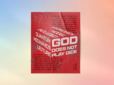 Daily Poster #3 God does not play dice design graphic design illustration typography