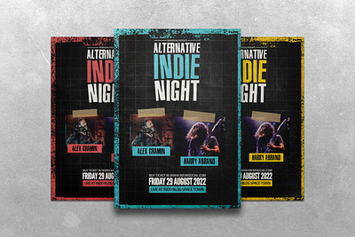 Alternative Flyer concert design flyer graphic design indie music poster template