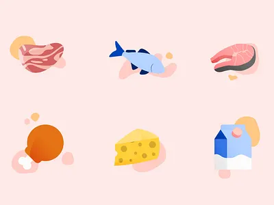 Food illustrations design dribbble shot food illustration ui