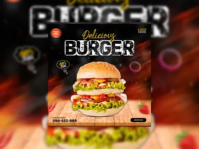 Restaurant Food Social Media Post Design amazon cover baner design cover design cover template facebook poster food cover food menu food template kdp cover kdp cover design reestaurant poster social banner social media post social media poster