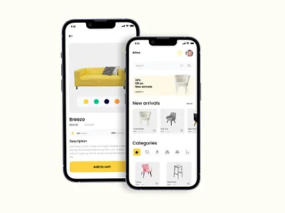 Furniture Store App UI Design app design dribble design ecom app figma design furniture app graphic design trending design on dribbble ui ux viral designs