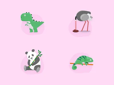 Animals illustrations animals design dribbble shot illustration ui