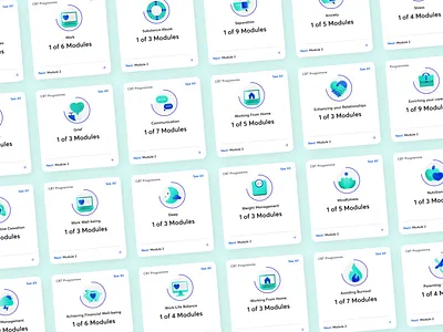 CBT Therapy Programmes app design design system dribbble shot illustration ui