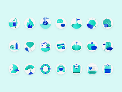CBT Therapy Illustration Icons badges dribbble shot icon illustration ui