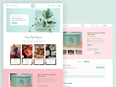 Firdaus gifts - Ecomm website design ecommerce gift item online shop ui uiuxdesign web website