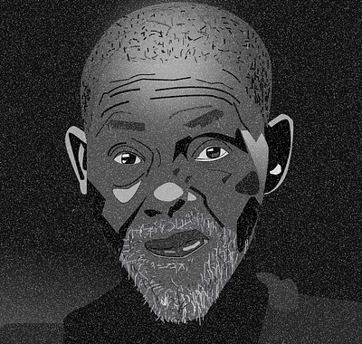 The Old Man digital art illustration ui