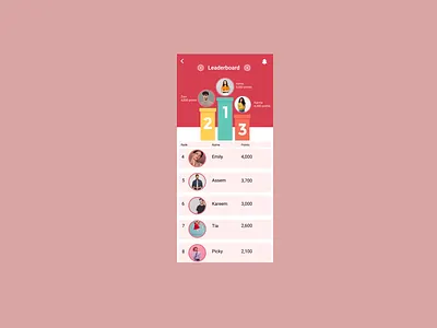 Leaderboard #dailyui #019 app design figma ui ux