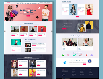 Wikins - Shopping Website Exploration 👗⚡ app branding design ecommerce fashion graphic design illustration landing page logo mockup design online shopping product design shopping trendy design typography ui ui design ux vector web design