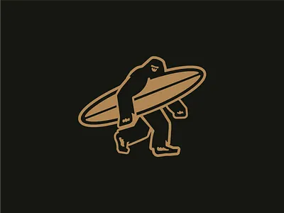 Big Wave Sighting bigfoot branding canada design freshwater great lakes illustration logo surfing united states yeti