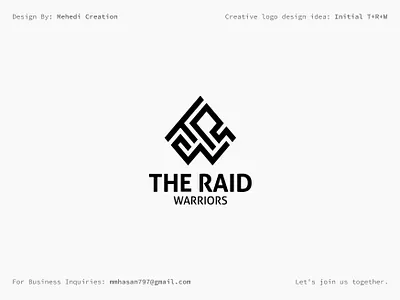 The Raid Warriors - logo design art awesome logo brand identity design branding business logo creative art creative logo design freelancer graphic design illustration initial mark logo logodaily love minimalist logo modern logo monogram logo typography vectorart